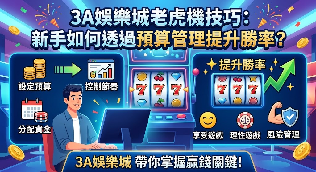 即刻解鎖 3A 娛樂城老虎機心法，玩得更久、贏得更穩